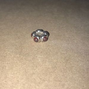 Pandora Goodbye Kiss garnet charm *discontinued